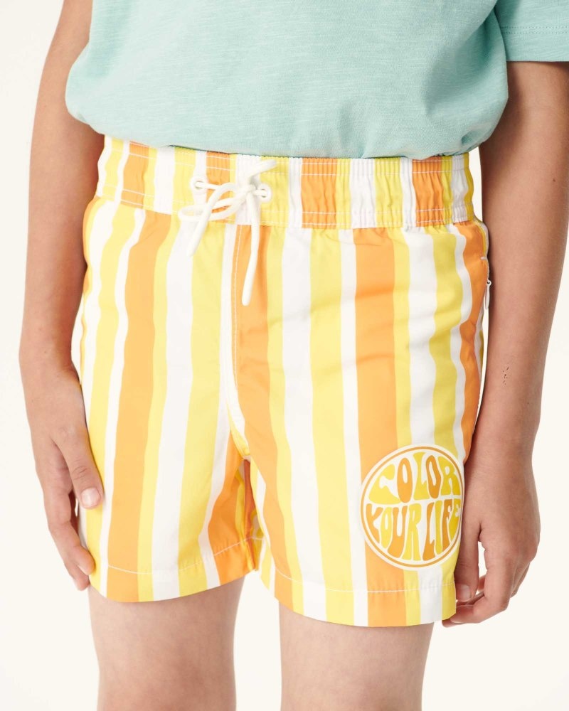 Swim Shorts παιδικα JOTT Cassis Stripe λεμόνι ασπρα | TFA-6140