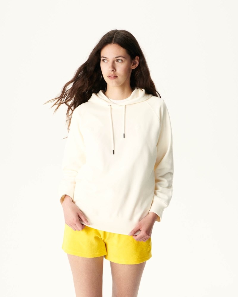 Φούτερ γυναικεια JOTT Monteria Κουκουλοφόρος Fleece Off-white | ZVO-2306